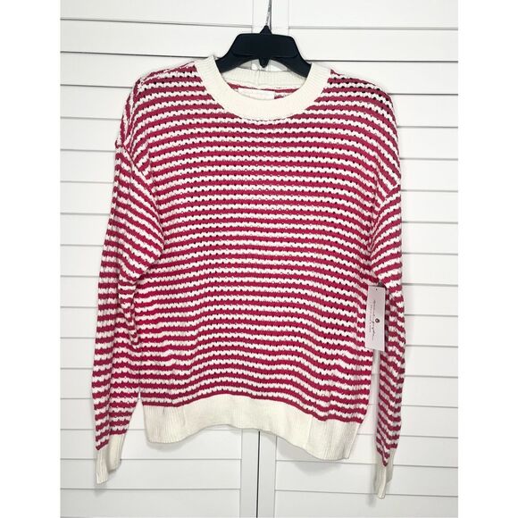 NWT Spiritual Gangster Stripe Sweater Pink White Size Small - Picture 5 of 7